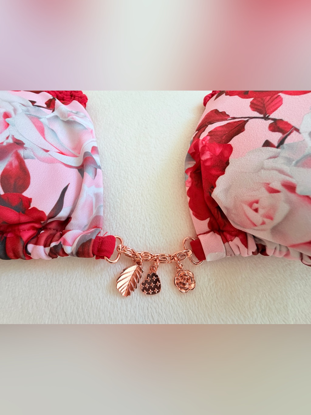 Bahimi Floral Crochet Bikini Top — image 2 of 5